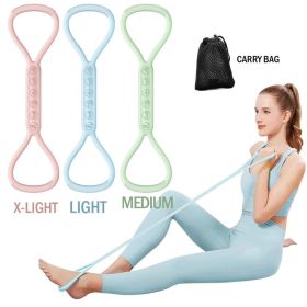 8-character Puller, 8-character Silicone Yoga Auxiliary Home Elastic Band Mini Band Kit, A Set Of 3, Light Three Medium