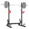 VEVOR Squat Stand Power Rack, Multi-Functional Barbell Rack with Hook, Weight Plate Storage Attachment, Adjustable Free Bench Press Stands