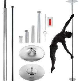 VEVOR Professional Dancing Pole, Spinning Static Dancing Pole Kit, Portable Removable Pole, 45mm Heavy-Duty Stainless Steel Pole