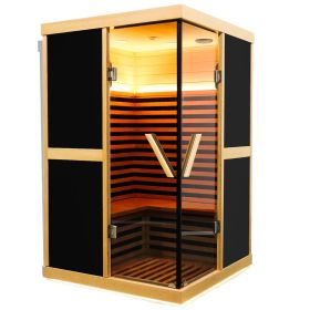 Double person V-shaped far infrared sauna room