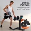 VEVOR Adjustable Dumbbell Stand, Home Fitness Rack and Stand with Media Rack, Safe and Convenient Dumbbell Weight Holder