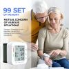 Blood Pressure Monitor Wrist Bp Monitor Large LCD Display Adjustable Wrist Cuff 5.31-7.68inch Automatic 90x2 Sets Memory for Home Use