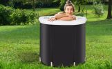 Recovery ice tub, Foldable Adult Bathtub, Outdoor Portable Cold Water Therapy tub, Fitness/Rehab ice tub for Athletes, Long-Lasting Insulated ice tub