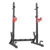 VEVOR Squat Stand Power Rack, Multi-Functional Barbell Rack with Hook, Weight Plate Storage Attachment, Adjustable Free Bench Press Stands