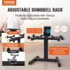 VEVOR Adjustable Dumbbell Stand, Home Fitness Rack and Stand with Media Rack, Safe and Convenient Dumbbell Weight Holder