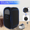 Portable Steam Sauna, Portable Sauna for Home, Sauna Tent Sauna Box with 3L Steamer with Remote Control and Folding Chair, Black