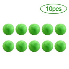 10Pcs Golf Balls PU Foam Elastic Indoor Outdoor Golf Practice Driving Range Children Putting Golf Supplies (Ships From: CN, Color: Green)