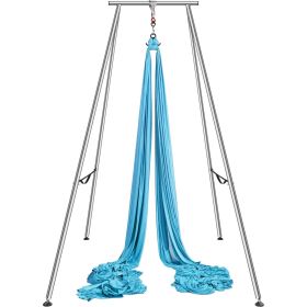 VEVOR Aerial Yoga Frame & Yoga Hammock, 9.67 ft Height Professional Yoga Swing Stand Comes with 13.1 Yards Aerial Hammock (Color: Blue, Includes Hammock: Yes)