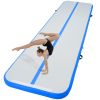 VEVOR Gymnastics Air Mat, 4 inch Thickness Inflatable Gymnastics Tumbling Mat, Tumble Track with Electric Pump