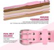 Pink Leather Weight Lifting Belt