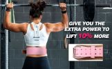 Pink Leather Weight Lifting Belt