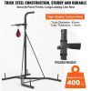 VEVOR 2 in 1 Punching Bag Stand, Steel Heavy Duty Workout Equipment, Adjustable Height Boxing Punching Bag and Speed Bag Stand