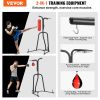 VEVOR 2 in 1 Punching Bag Stand, Steel Heavy Duty Workout Equipment, Adjustable Height Boxing Punching Bag and Speed Bag Stand