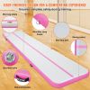 VEVOR Gymnastics Air Mat, 4 inch Thickness Inflatable Gymnastics Tumbling Mat, Tumble Track with Electric Pump