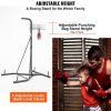 VEVOR 2 in 1 Punching Bag Stand, Steel Heavy Duty Workout Equipment, Adjustable Height Boxing Punching Bag and Speed Bag Stand