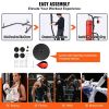 VEVOR 2 in 1 Punching Bag Stand, Steel Heavy Duty Workout Equipment, Adjustable Height Boxing Punching Bag and Speed Bag Stand