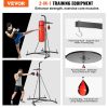 VEVOR 2 in 1 Punching Bag Stand, Steel Heavy Duty Workout Equipment, Adjustable Height Boxing Punching Bag and Speed Bag Stand